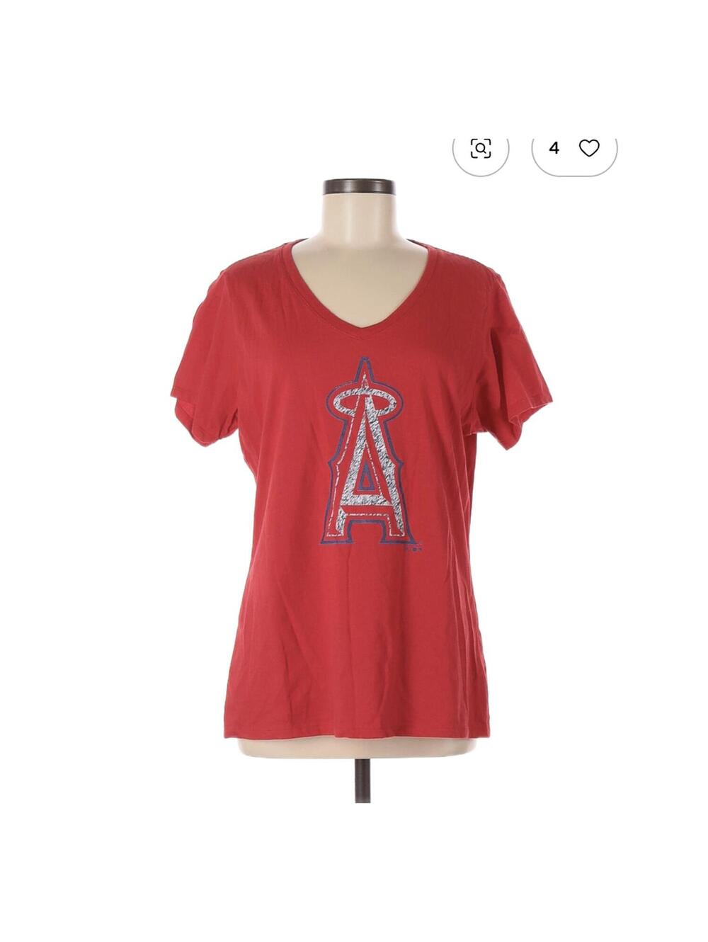 Fanatics Los Angeles Angels Size Large Short Sleeve T-Shirt